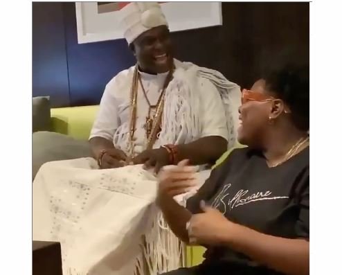 Teni Finally Discloses Her Relationship With Wizkid To Ooni Of Ife - WATCH VIDEO 1